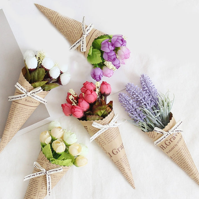 Mini Paper tube flower Wedding Pure
